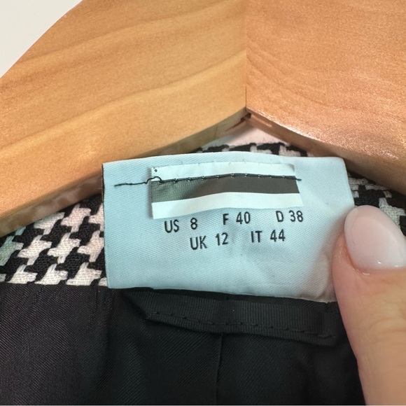 Akris Punto black and white houndstooth blazer jacket size US8 - Picture 8 of 8